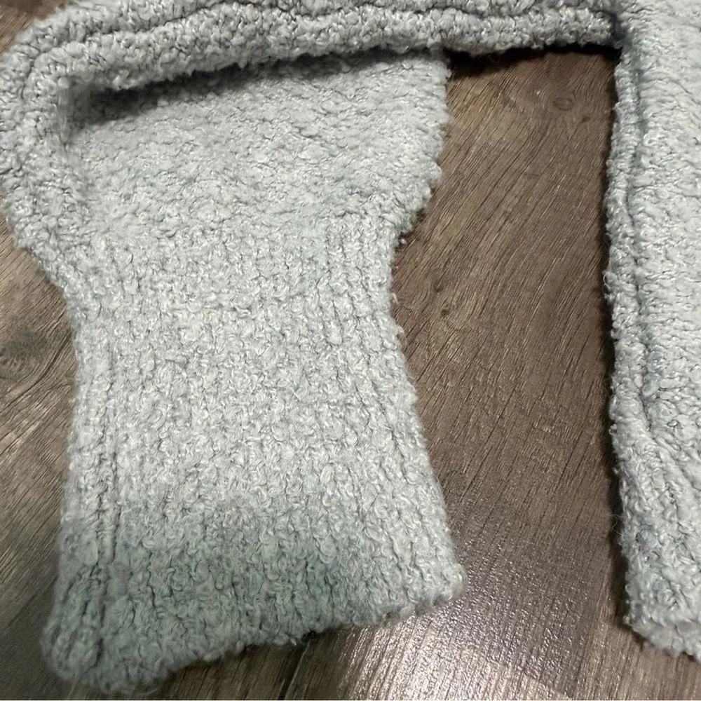 SO Girls Light‎ Gray Fuzzy Knit Open Front Bolero Cardigan Sweater M (8)